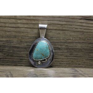 JWB Native American Storyteller Pendant Sterling Turquoise Reversible Jewelry